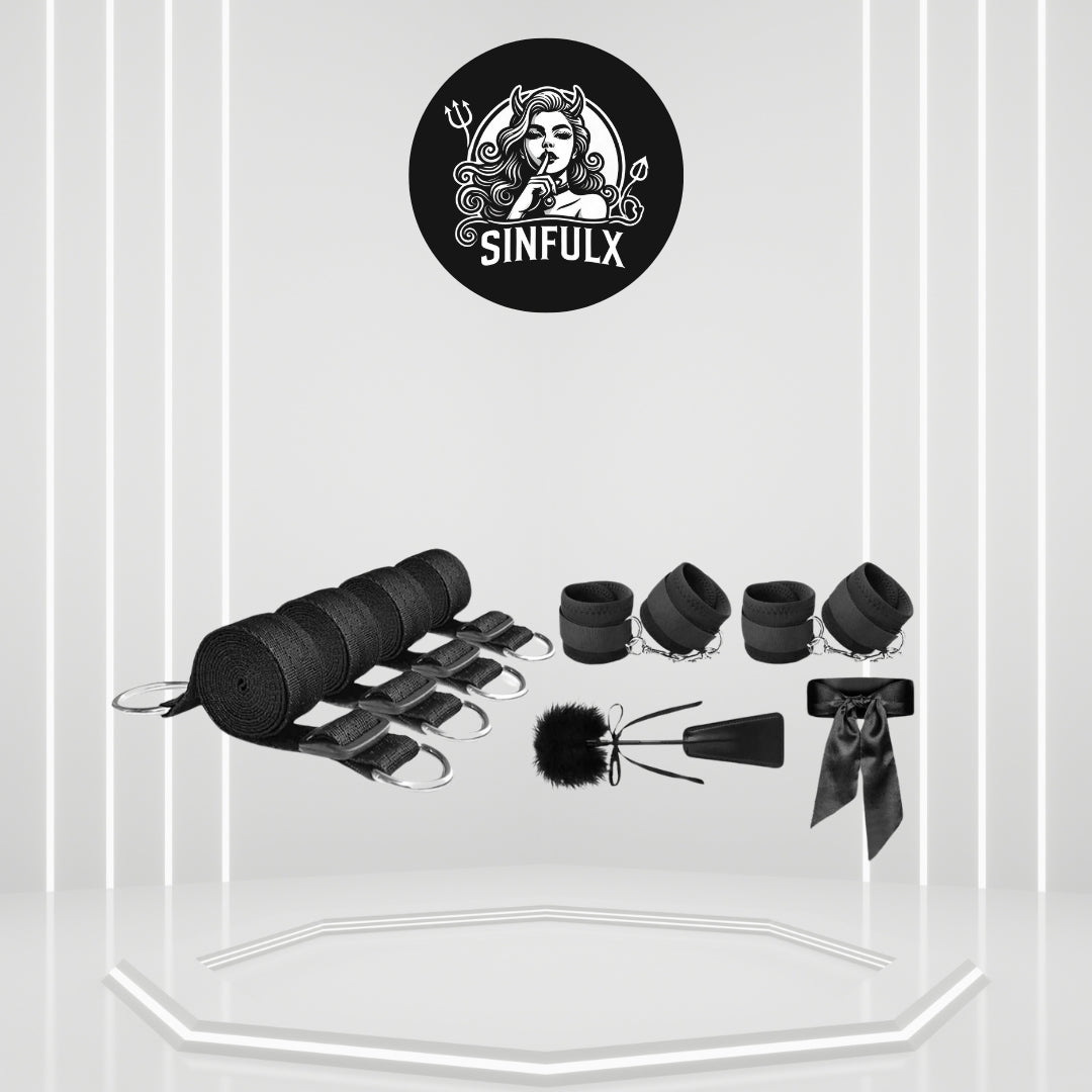 Kit BDSM de sujeción y restricción para cama