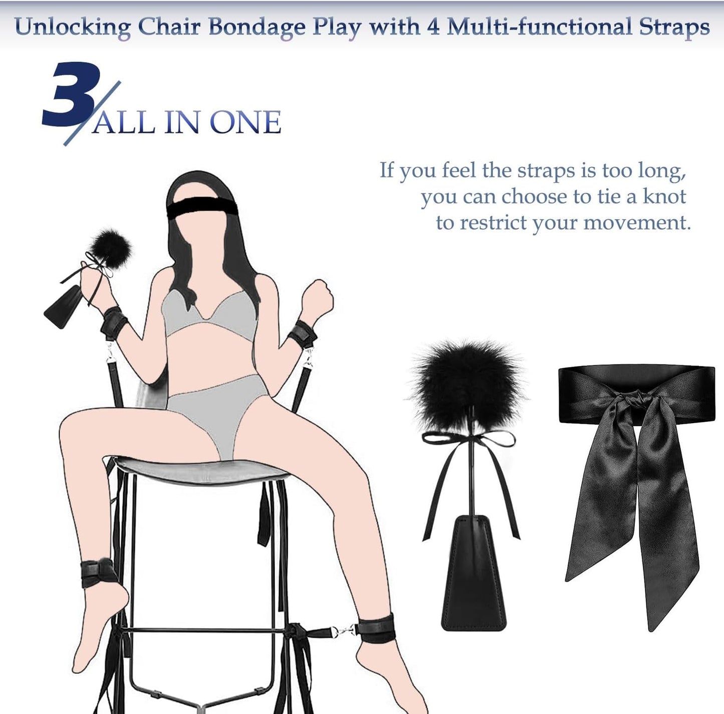 Kit BDSM de sujeción y restricción para cama
