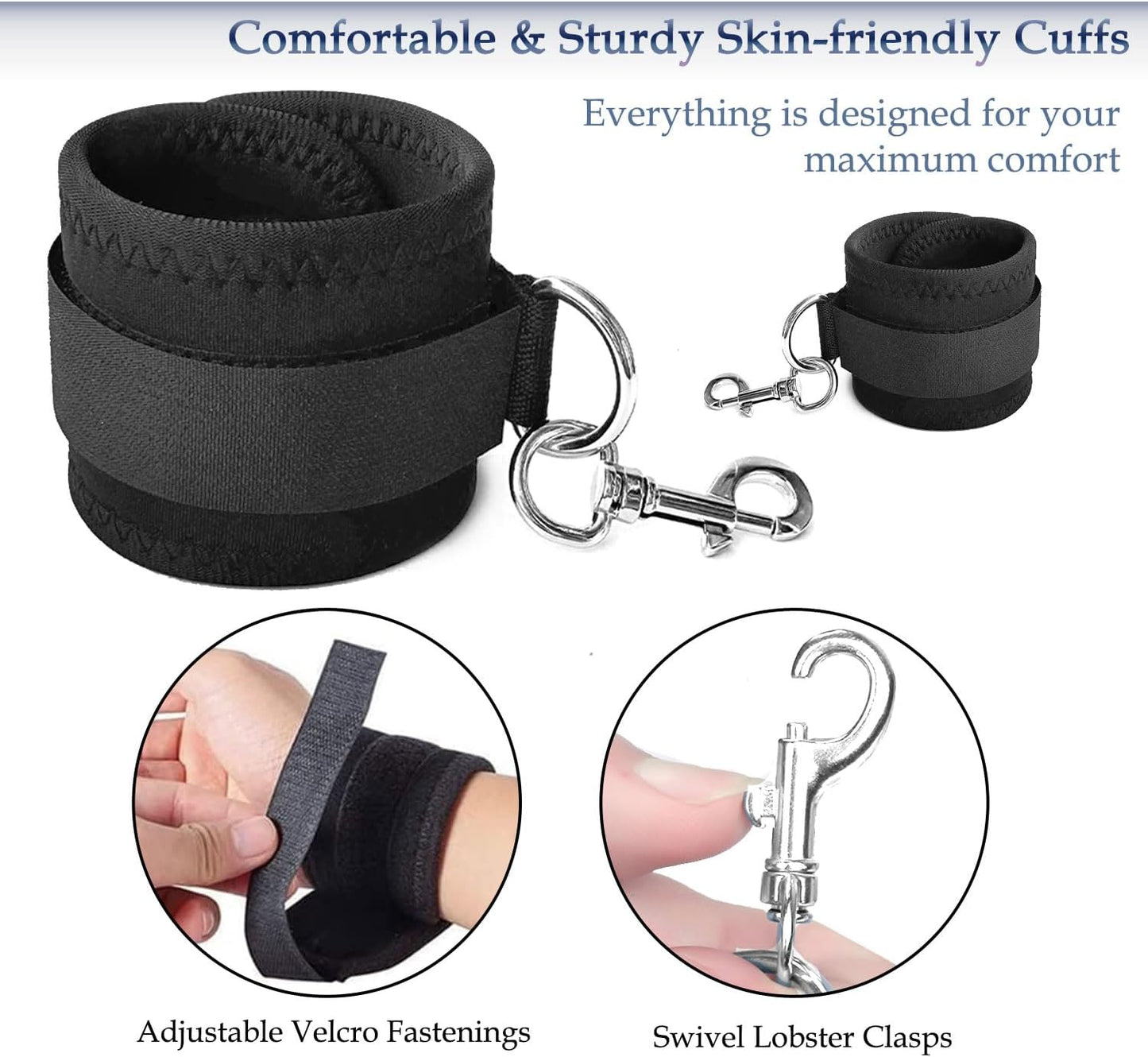 Kit BDSM de sujeción y restricción para cama