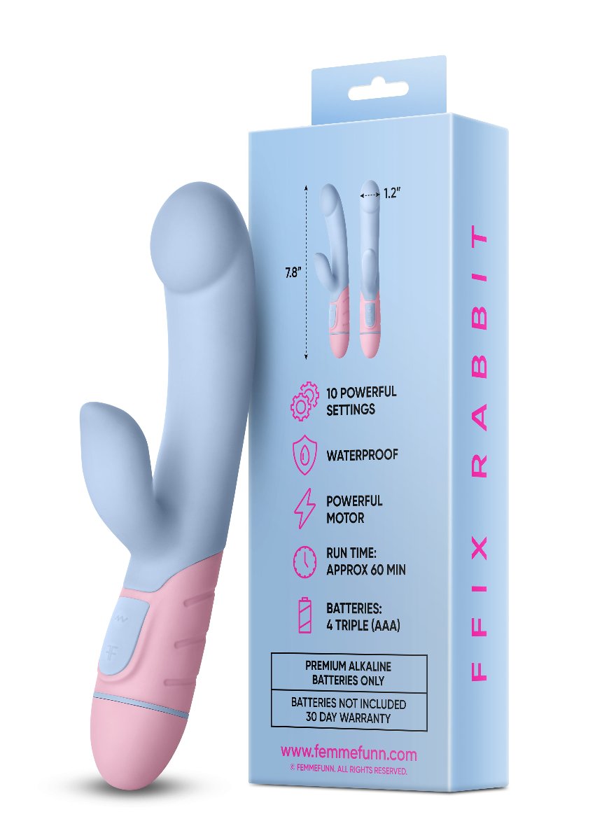 Vibromasseur Lapin FFIX Funn Femme - Bleu