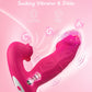 Dildo con estimulación de clítoris de rosa con control remoto