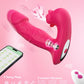Dildo con estimulación de clítoris de rosa con control remoto