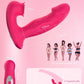 Dildo con estimulación de clítoris de rosa con control remoto
