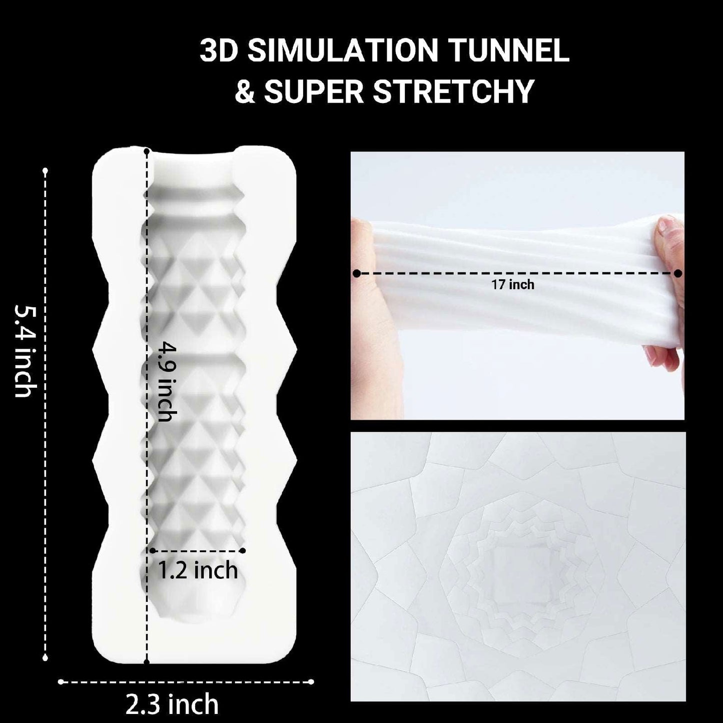 Masturbador de manga vaginal de placer de bolsillo adaptable