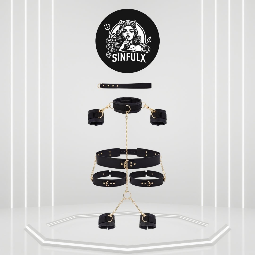 Kit de contrainte BDSM intégral cou-chevilles