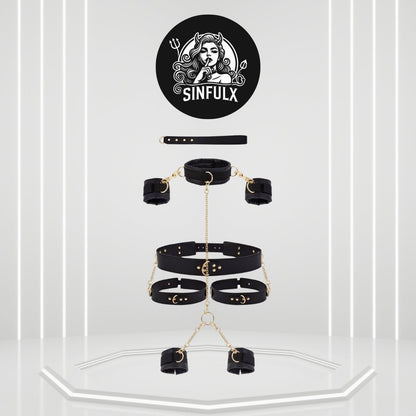 Kit de contrainte BDSM intégral cou-chevilles