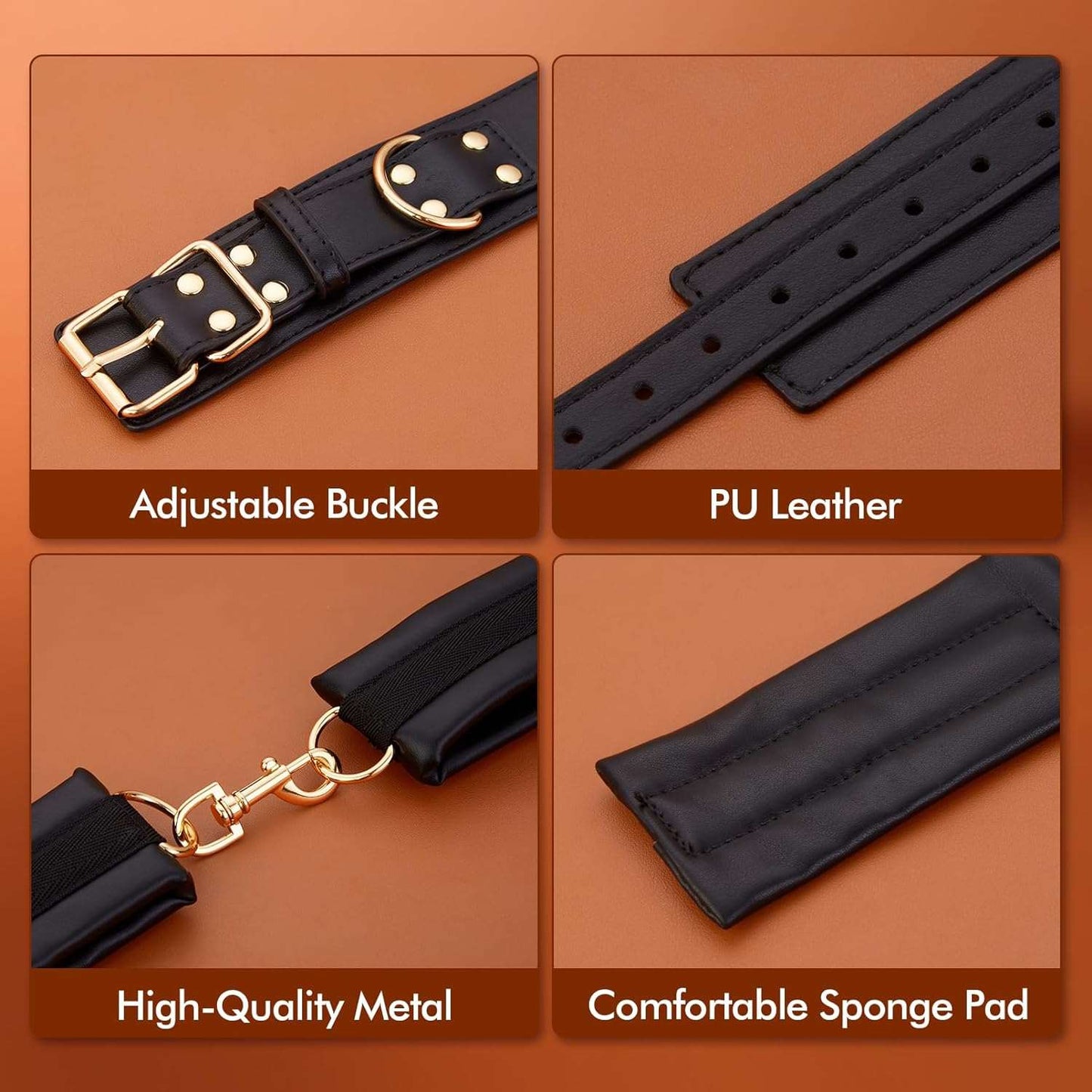 Kit de contrainte BDSM intégral cou-chevilles