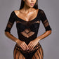 Slashed Rhinestone Chemise with Multi Straps
