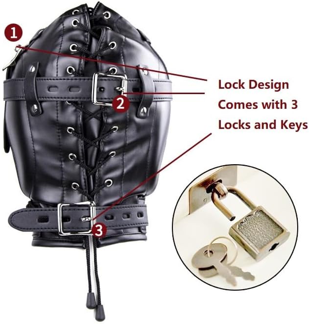 Máscara facial completa de sexo BDSM extremo