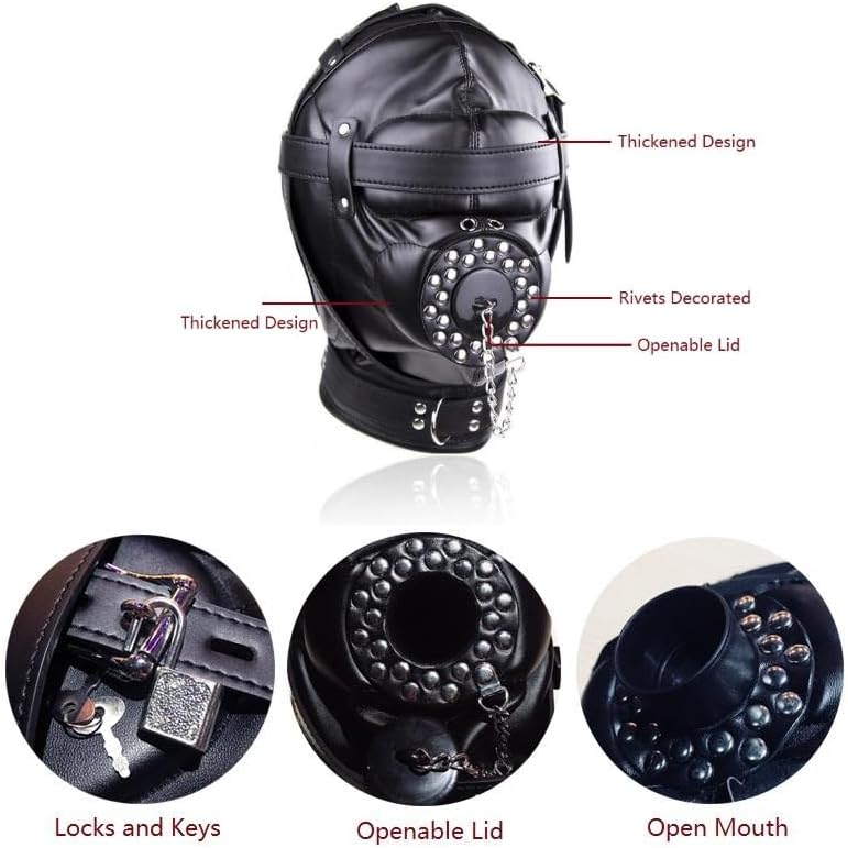 Máscara facial completa de sexo BDSM extremo