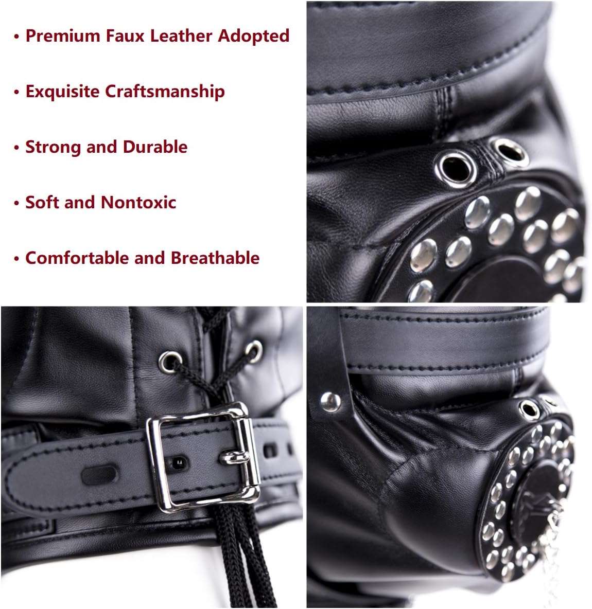 Máscara facial completa de sexo BDSM extremo