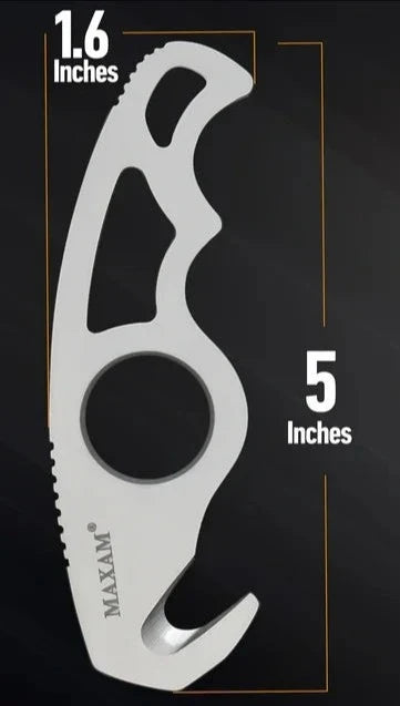 Crochet coupe-corde en acier de 12,7 cm – Outil de coupe-corde d'urgence – Crochet coupe-corde – Maxam