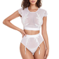 White Enticing Two Piece
