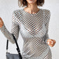 Silver Mesh Mini Dress