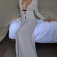 White Long Sleeve Maxi Dress