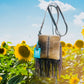 Sac bandoulière Montana West en cuir véritable à franges avec motif en cuir détaillé - Café