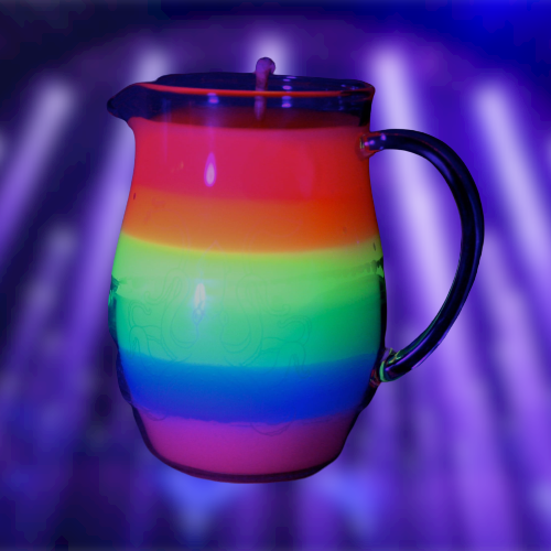 Bougie pour jeu de cire Rainbow in a Jar Blacklight – Basse température – Sans parfum – Bougie en pot réactive aux UV
