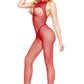 Red Net Cupless Bodystocking