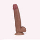 Get Lucky 9" Real Skin Dildo - Light Brown