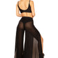 Black Mesh Gypsy Pants