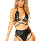 Foil Lace Up Tri Top