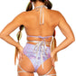 Foil Lace Up Tri Top