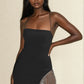 Black Shimmy Fringe Mini Dress