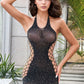 Seamless Pot Hole Rhinestone Chemise