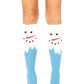 Snowman Print Knee Highs