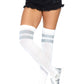Ribbed Athletic Thigh Highs