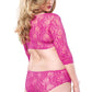 Plus Size Deep V Lace Cutout Teddy
