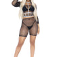 Rhinestone Fishnet Top and Bike Shorts
