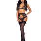 Eyelash Lace and Rhinestone Bra Set