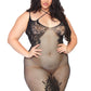 Plus Size Lattice Body Con Chemise