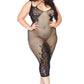 Plus Size Lattice Body Con Chemise