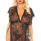 Lace Lingerie Kaftan Set