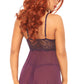Lace Up Mesh Babydoll Set