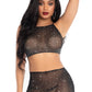Rhinestone Crop Top and Skirt