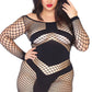 Plus Size Diamond Net Mini Dress