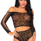 Seamless Patterned Crop Top and Panty