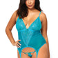 Plus Size Turquoise Garter Cami