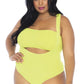 Plus Size Bandeau Top and Bodysuit Set