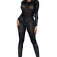 Sheer Rhinestone Catsuit