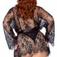 Plus Size Lace Teddy and Robe Set