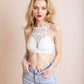 Floral Cutout Seamless Crop Top