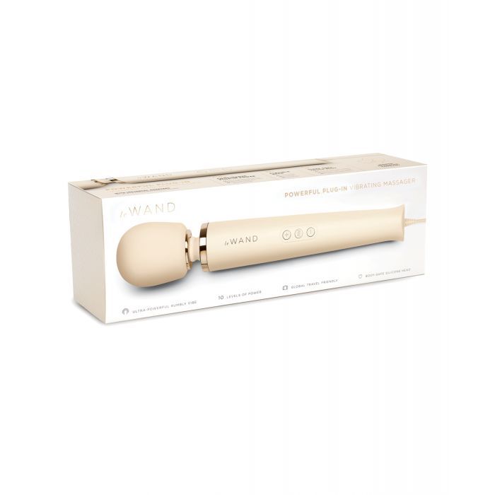 Masajeador vibrador tipo varita Le Wand Plug-In - Crema