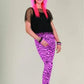 80's Pink Zebra Stirrup Pants