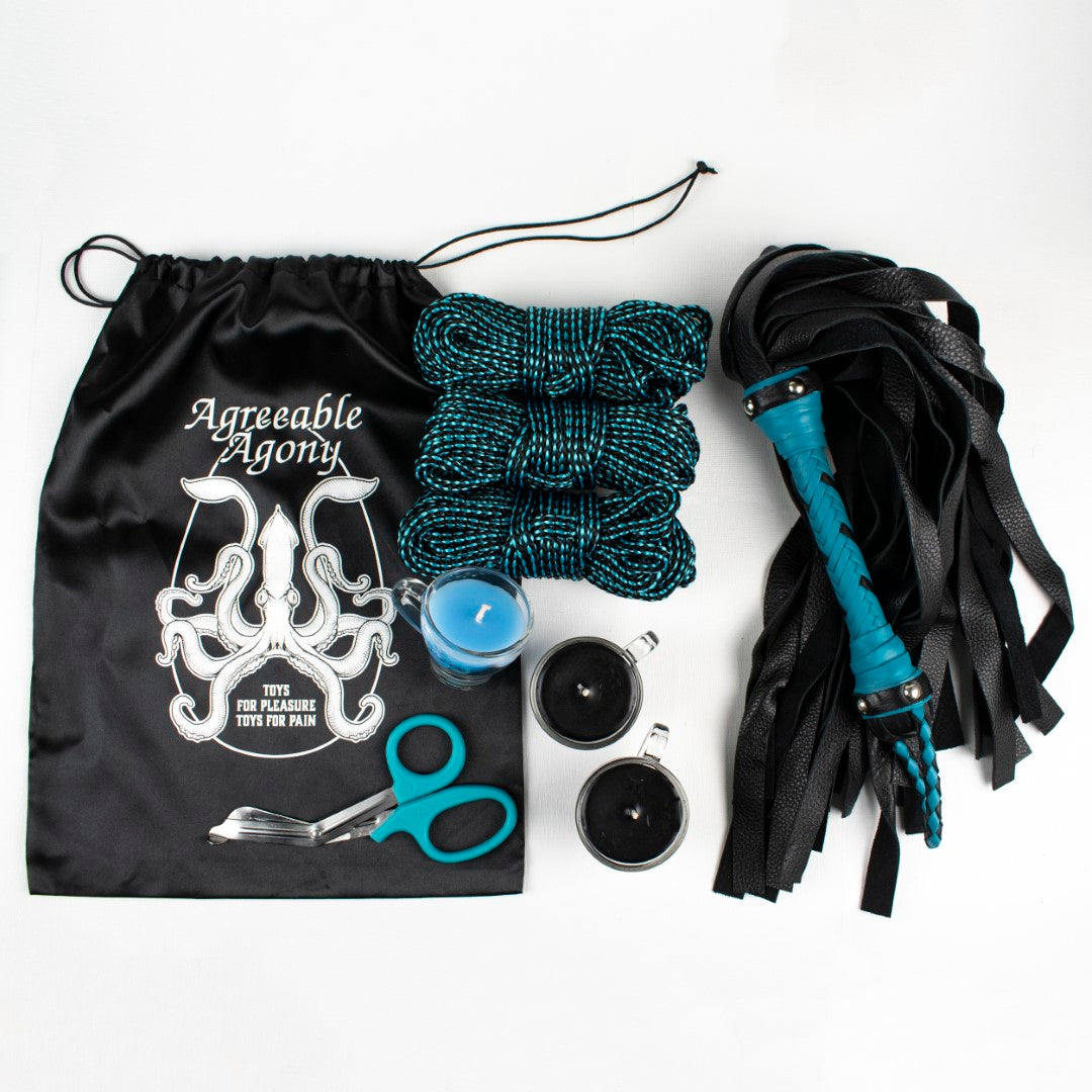 Kit spécial Couleurs "Juste un Éclat" - Corde, bougies et cuir !