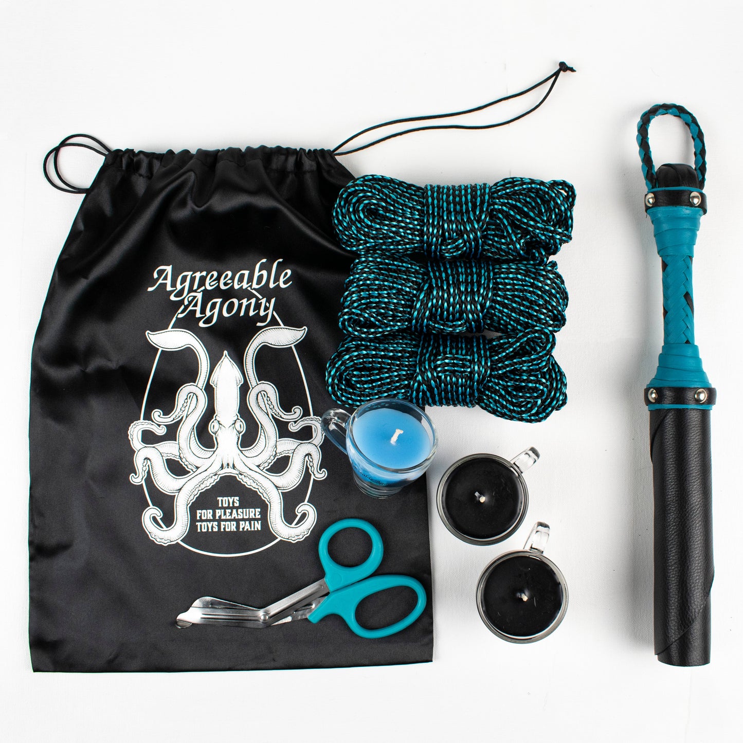 Kit spécial Couleurs "Juste un Éclat" - Corde, bougies et cuir !
