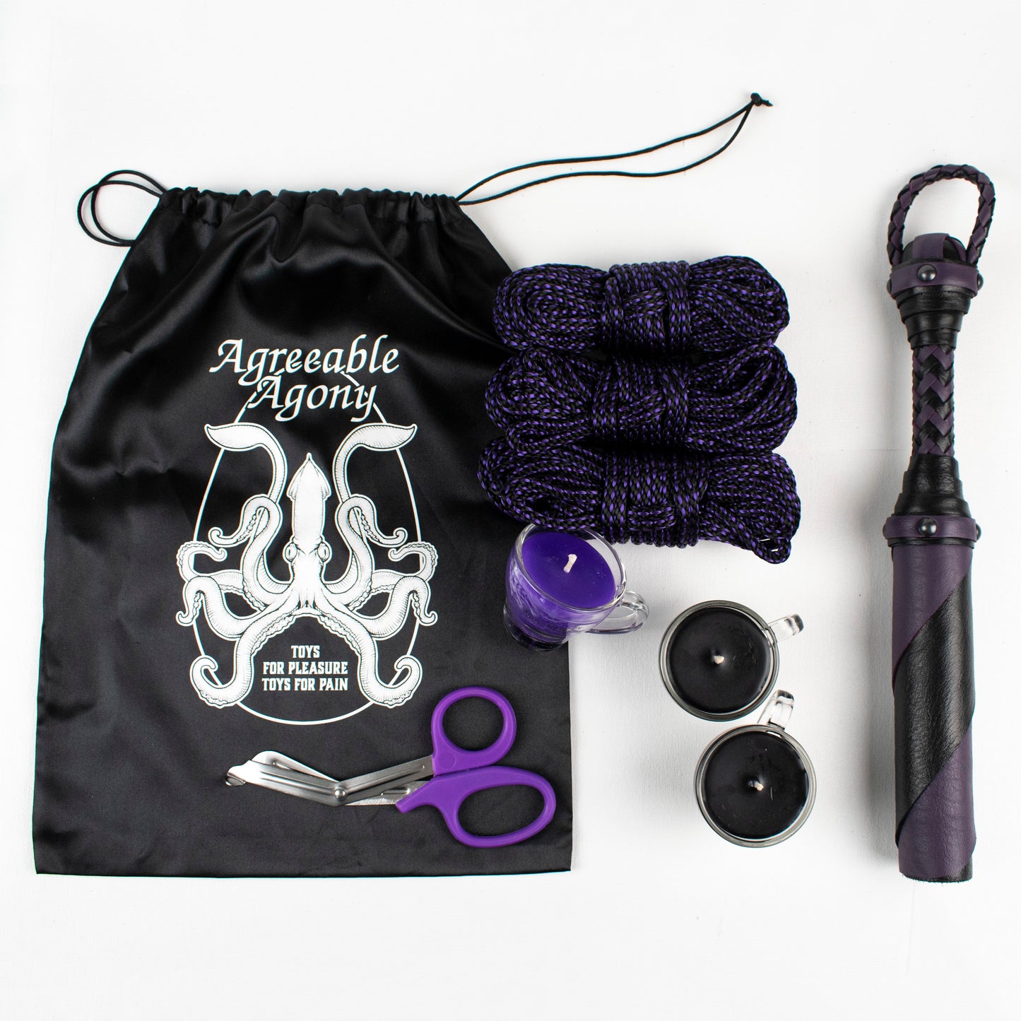 Kit spécial Couleurs "Juste un Éclat" - Corde, bougies et cuir !